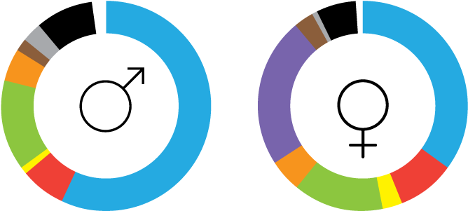 Colour By Gender - Gender (800x479), Png Download