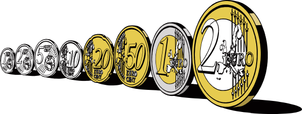Money Vector - Euros Clipart (600x227), Png Download