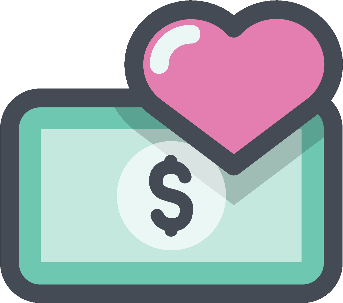 Money Vector Png - Love Money Icon (1600x1600), Png Download