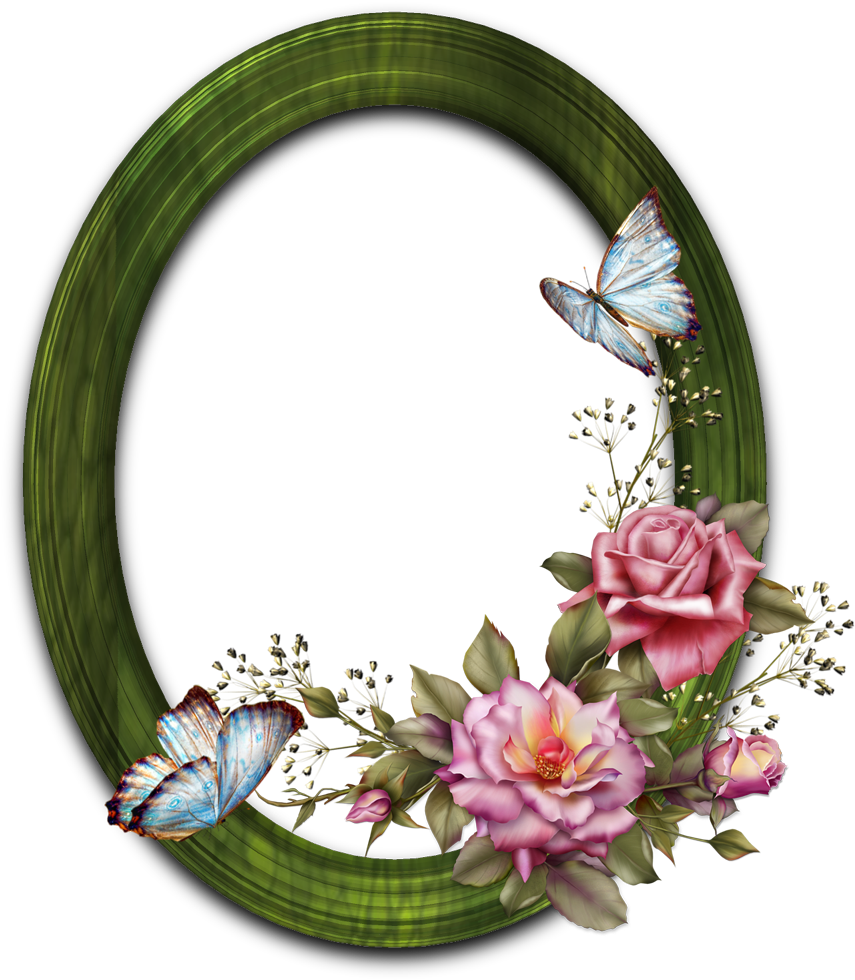 Floral Round Frame Png Transparent - Round Photo Frame Transparent Png (1062x1215), Png Download