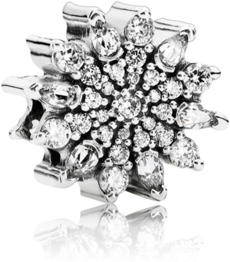 Ice Crystal, Clear Cz - Ice Crystal Pandora Charm (999x999), Png Download