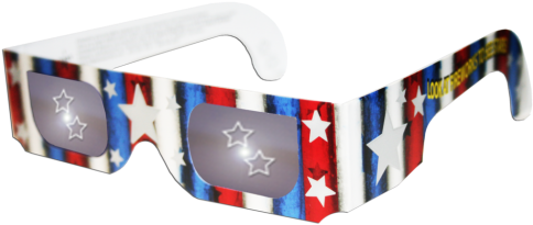 3d Holographic Glasses W Patriotic Frame-see Stars - Holography (500x500), Png Download