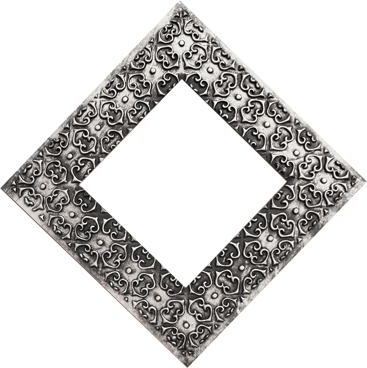 Ornate Silver Frame Png Image - Portable Network Graphics (1334x1346), Png Download