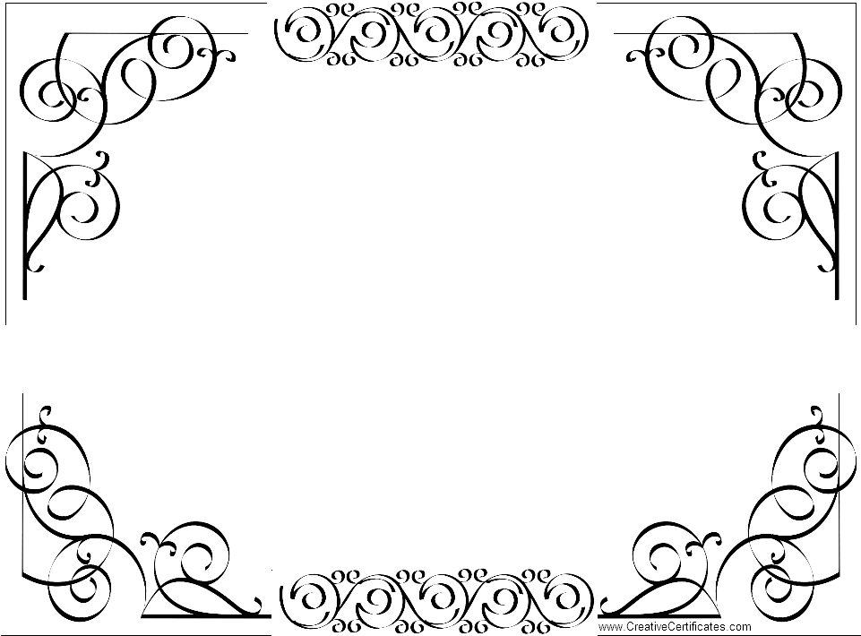 Sample Border For Certificates (960x720), Png Download