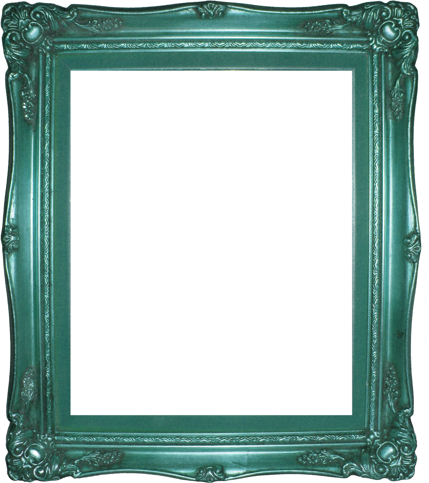 Lots Of Awesome Vintage Ornate Frames Right Click And - Green Vintage Frame Png (1436x1600), Png Download
