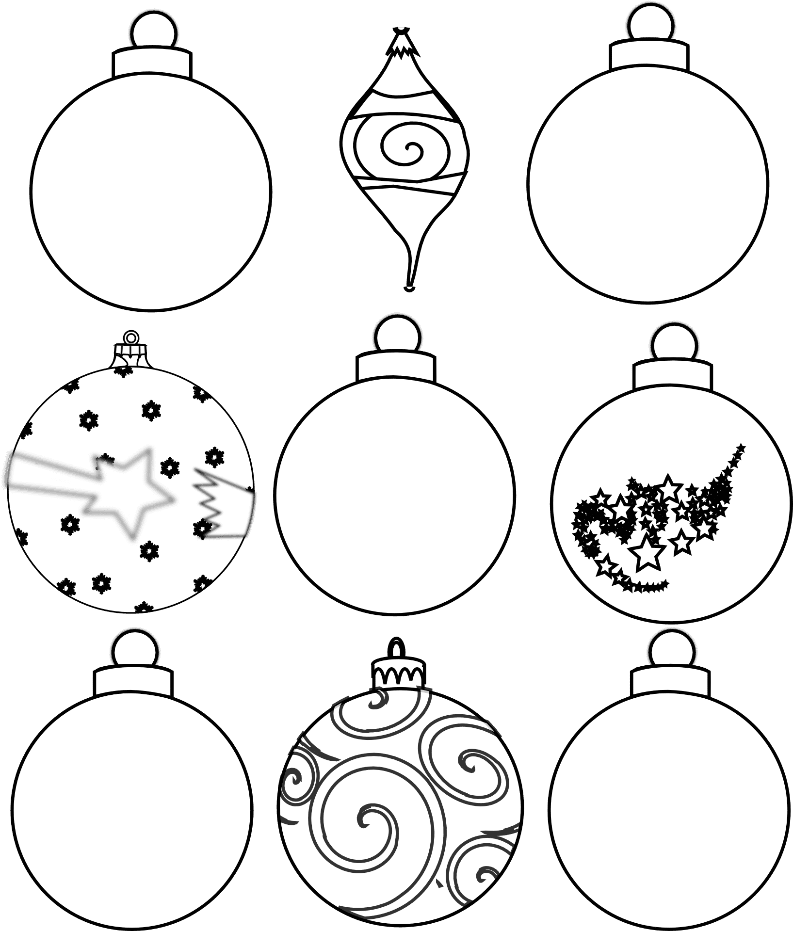 Bolas De Navidad Vector (1635x1920), Png Download