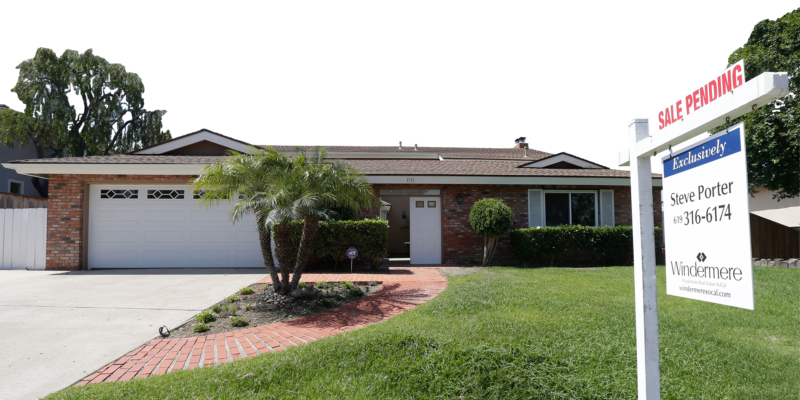 Us Pending Home Sales Slip - House For Sale In San Diego (800x400), Png Download