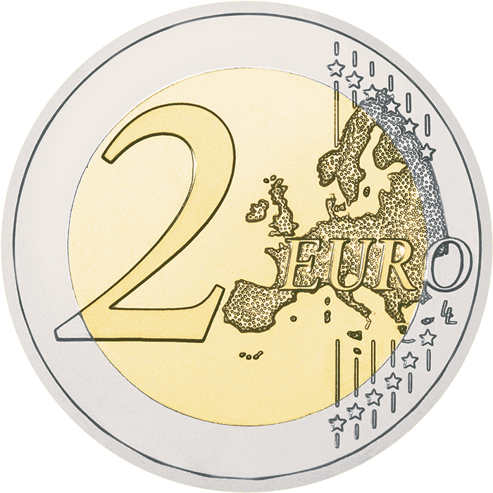 2 Euro Coin European Union Flag - 2 Euro Sondermünzen Wert 100 Jahre Republik Österreich (716x716), Png Download