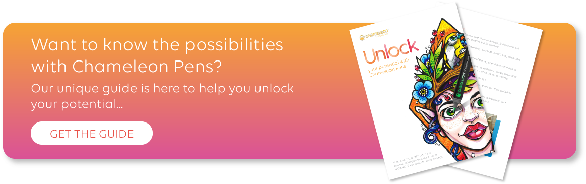 Unlock Your Potential With Chameleon Pens Guide Cta - Graphic Design (1200x400), Png Download