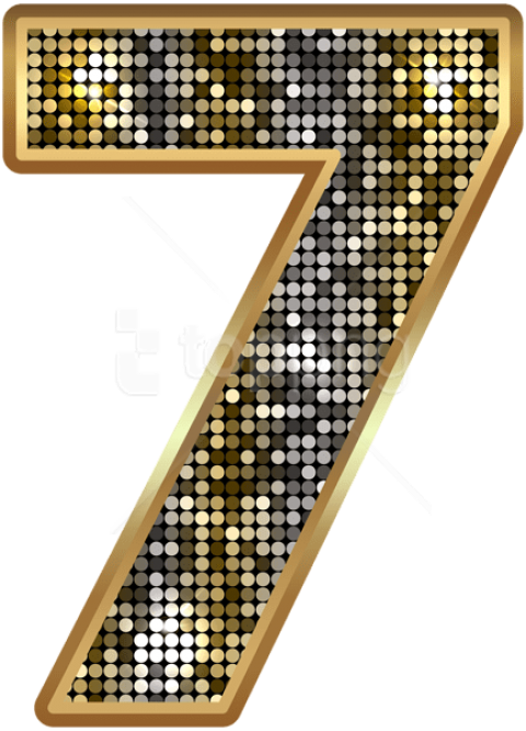 Free Png Number Seven Deco Gold Png Images Transparent - Clip Art (480x666), Png Download