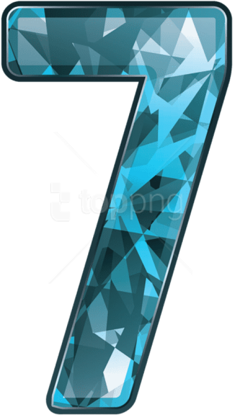 Free Png Download Blue Crystal Number Seven Clipart (480x860), Png Download