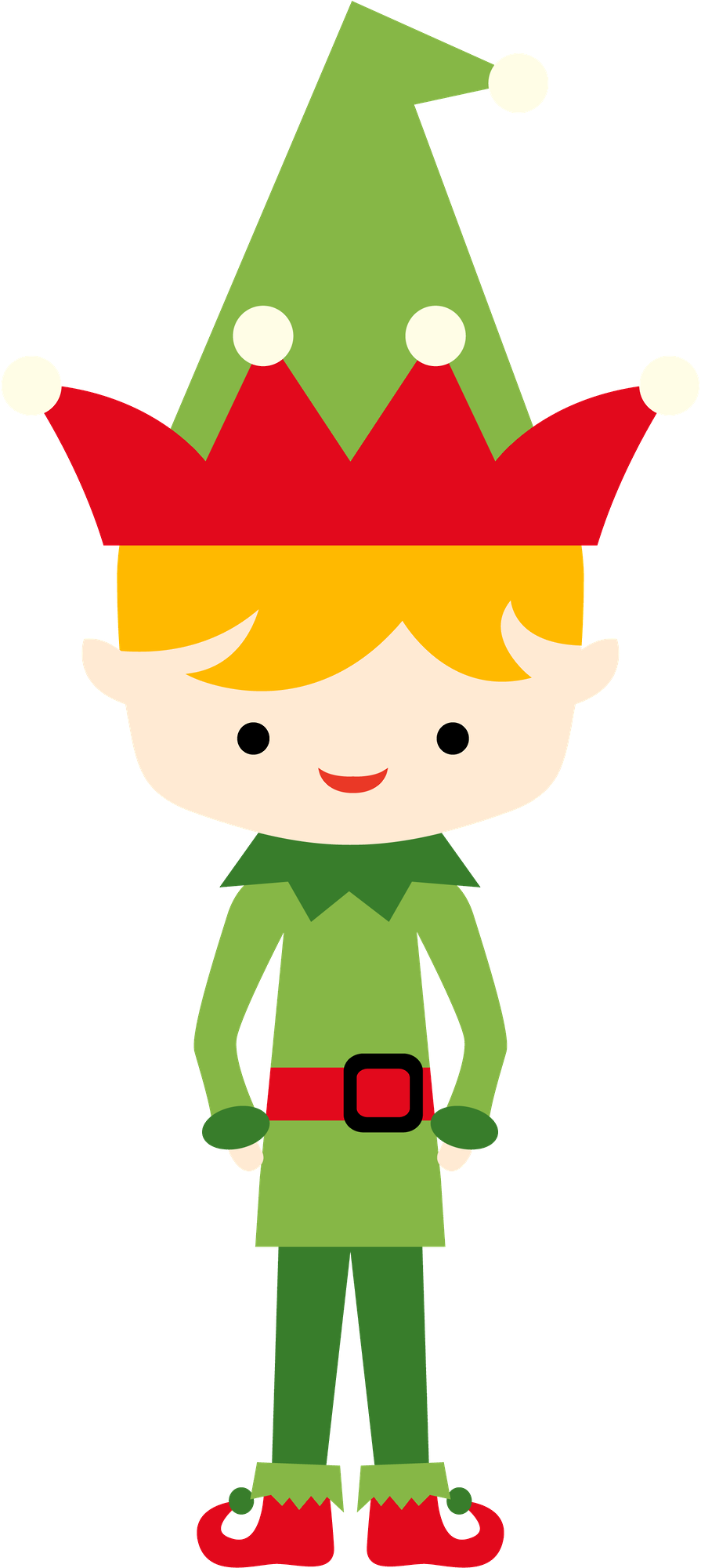 Christmas Elf Clip Art - Christmas Elf Outfit Clipart (895x2000), Png Download