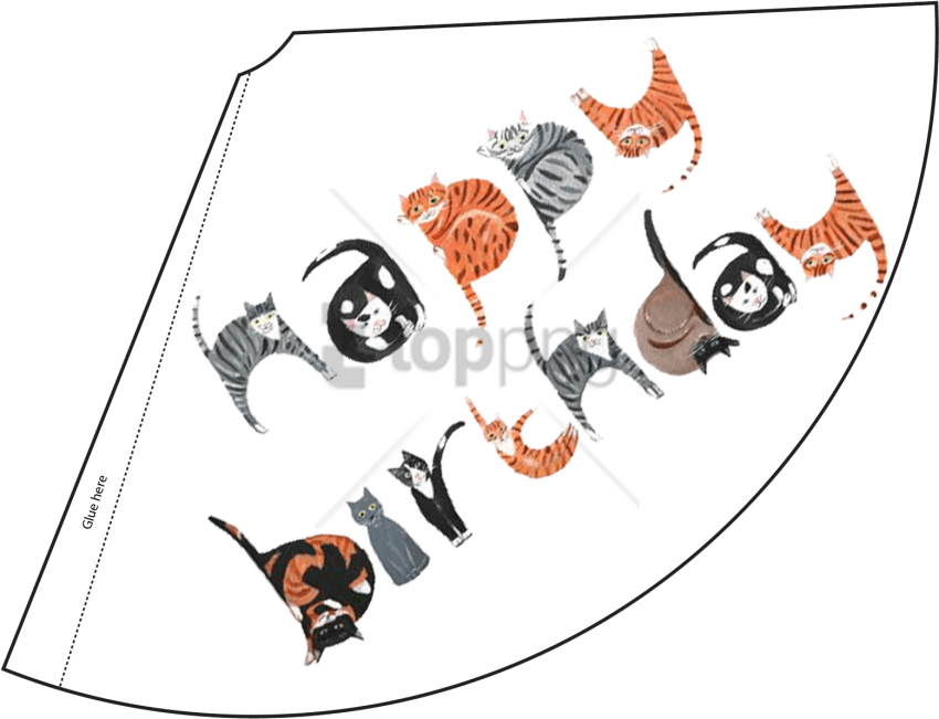 Free Png Happy Birthday Font Cat Png Image With Transparent - Happy Birthday Spelled In Cats (850x651), Png Download