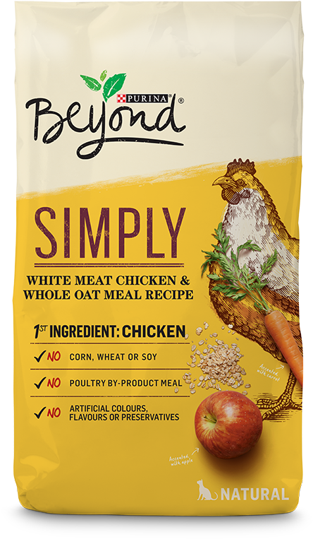 Simply White Meat Chicken & Whole Oat Meal Recipe Dry - Purina Beyond Cat Food Chicken (600x933), Png Download