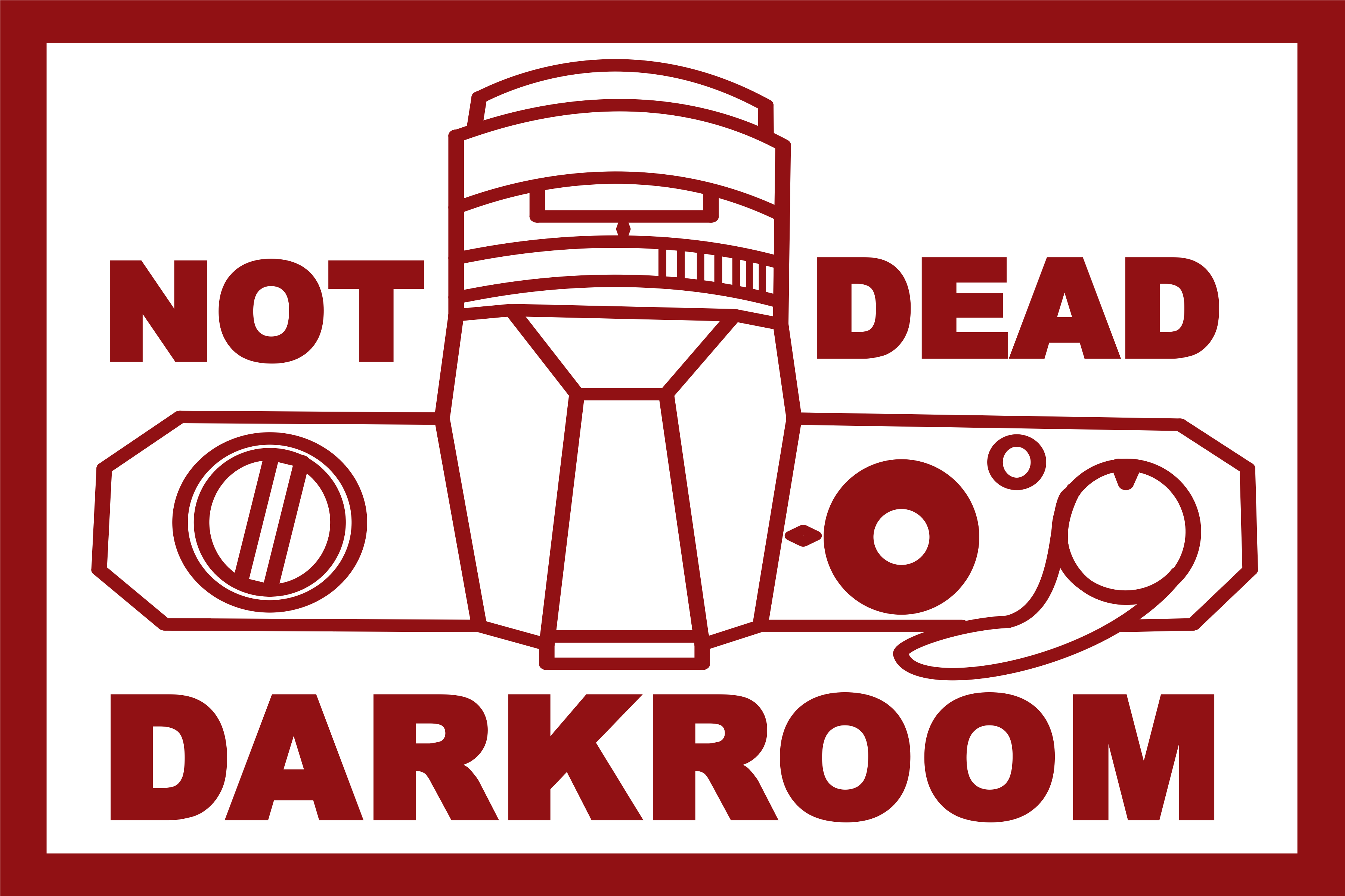 Not Dead Darkroom - Graphic Design (8989x2804), Png Download