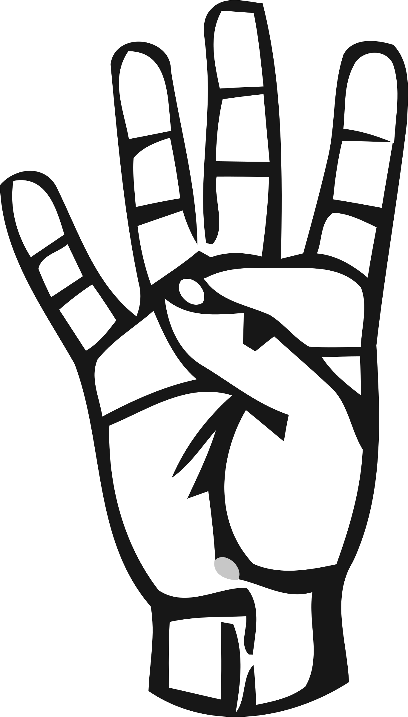 1366 X 2400 14 - Sign Language V Png (1366x2400), Png Download