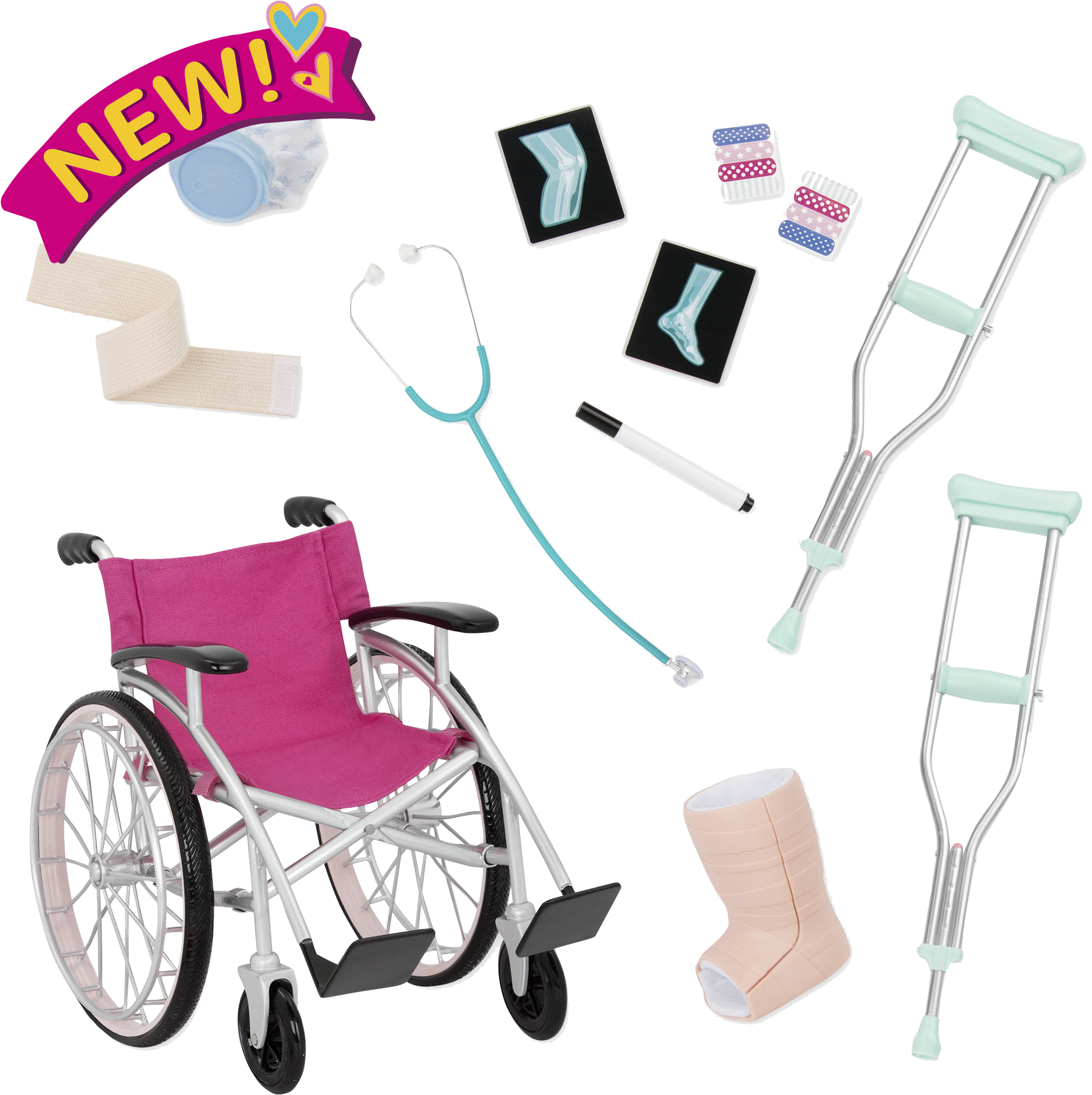 Heals On Wheels Medical Accessories All Components - Our Generation Heals On Wheels (2100x2100), Png Download
