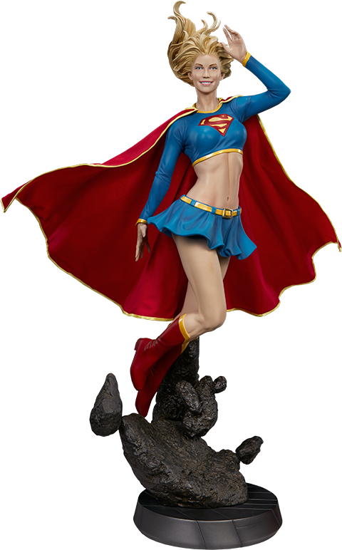 Sideshow Collectibles Supergirl Premium Format Figure - Supergirl Statue Png (480x772), Png Download