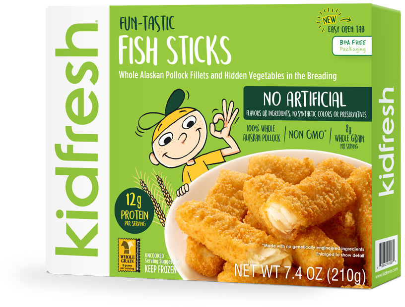 Kidfresh Fun-tastic Fish Sticks - Kid Fresh (900x688), Png Download
