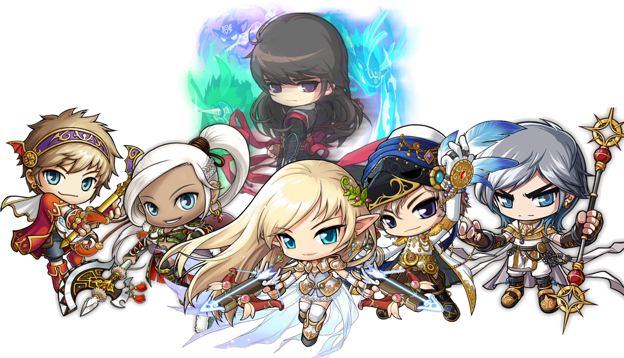 Maplestory Five Heroes (2500x1470), Png Download