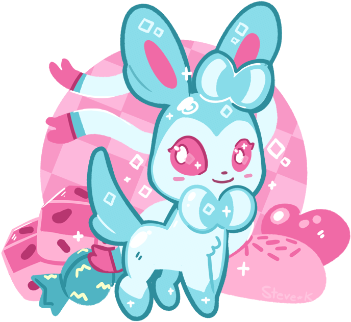 As An Apology For The Creepy Sylveon Yesterday, Here's - Cartoon (774x774), Png Download