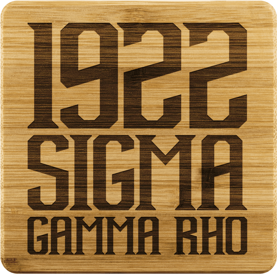 Sigma Gamma Rho Square Coaster - Mat (1024x1024), Png Download