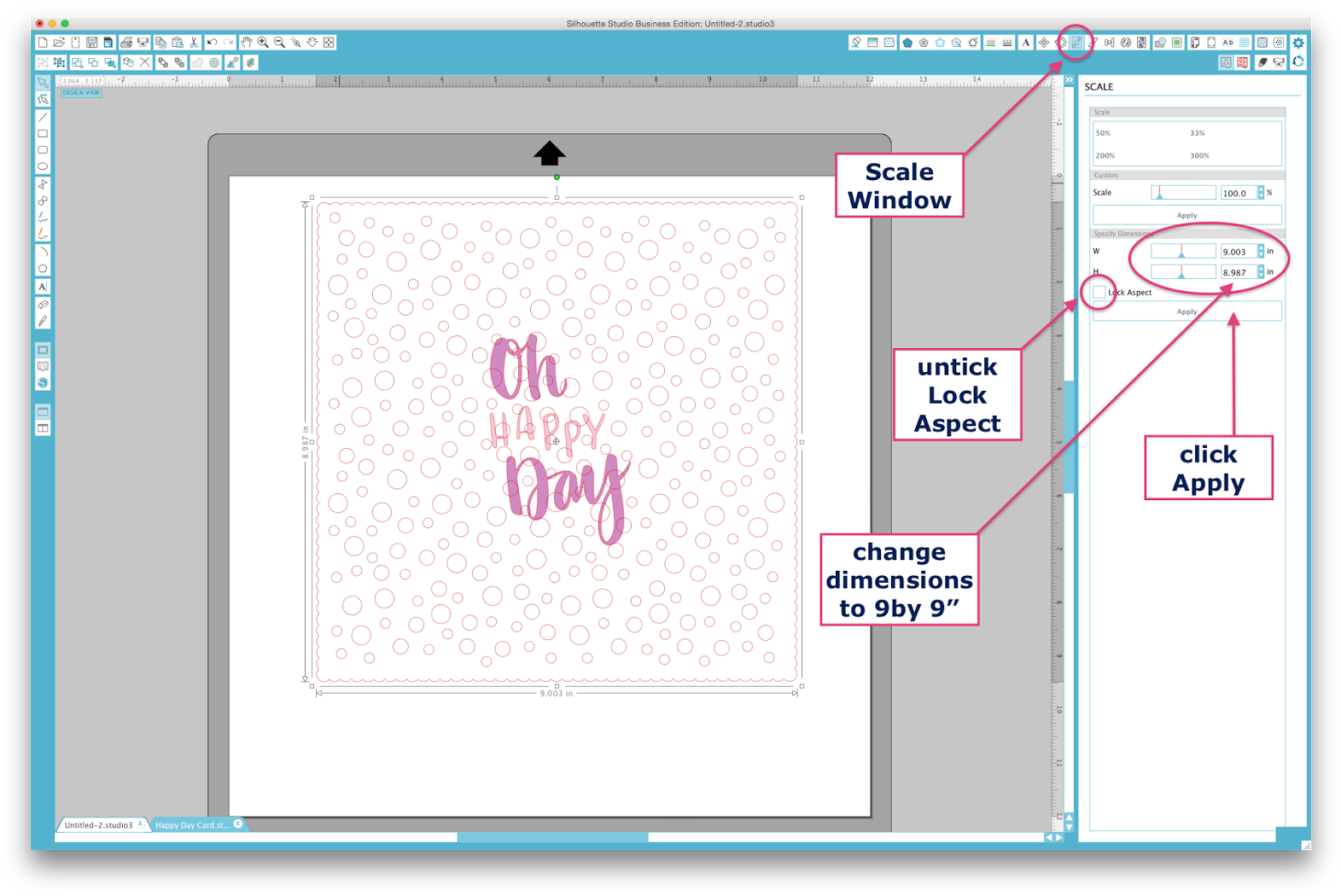 Select Only The Scalloped Frame, Open The Scale Window - Diagram (1600x1077), Png Download