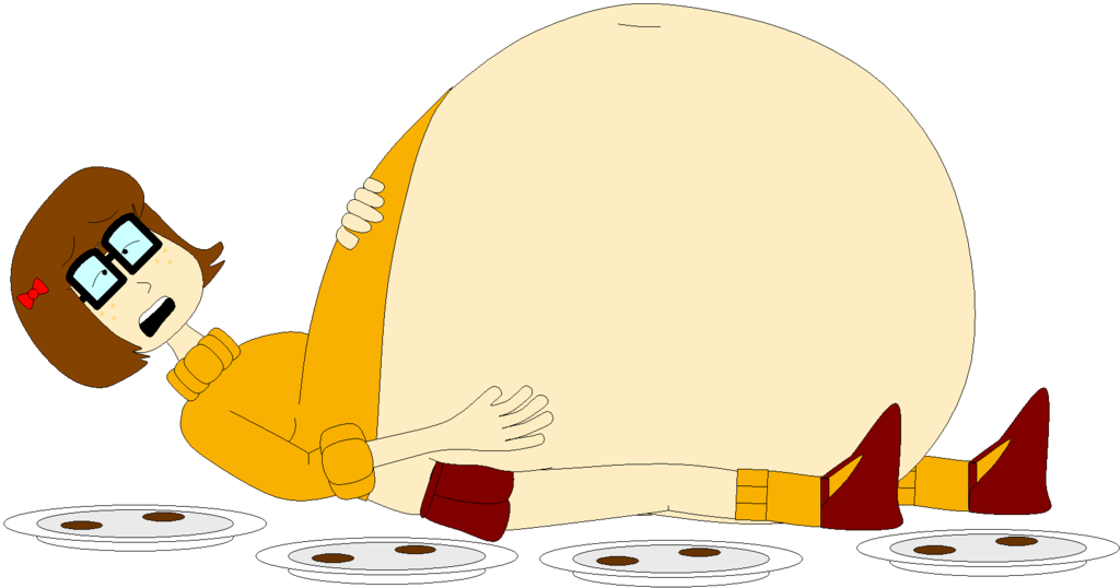 Massively Stuffed Velma By Angry - Velma Belly Stuffing (1024x538), Png Download