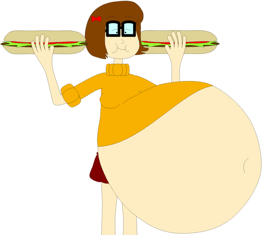 Sandwich Stuffing Velma By Angry - Cartoon (968x825), Png Download