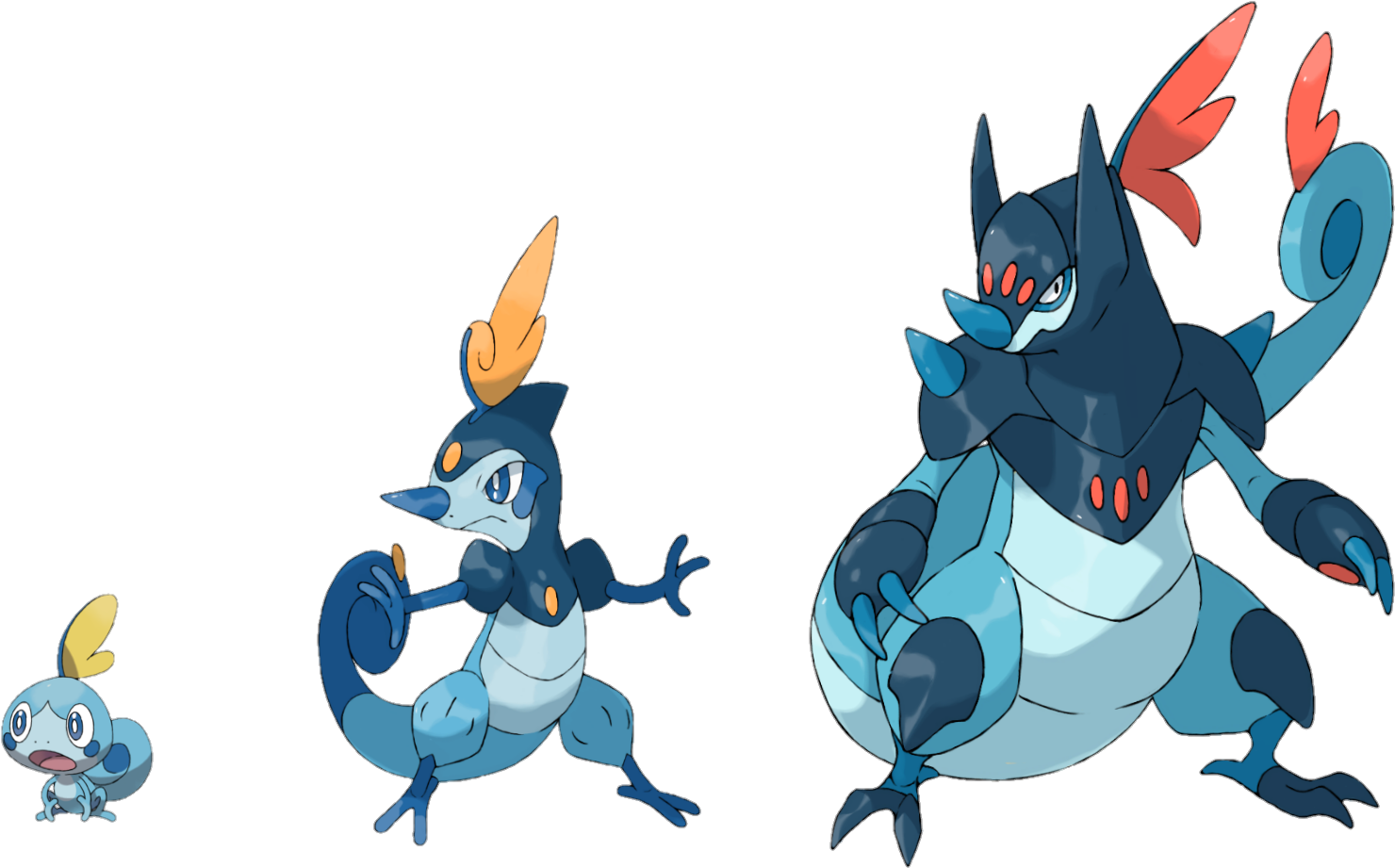 440kib, 1536x936, 20190325 190534 - Sobble Evolution (1536x936), Png Download
