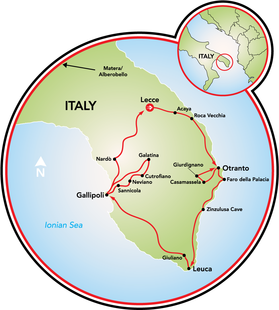 Heel Of Italy Map - Map (1200x1200), Png Download