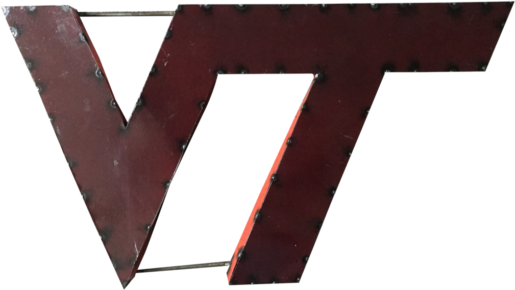 Virginia Tech "vt" Logo Recycled Metal - Vt Logo (1024x1024), Png Download
