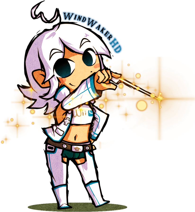 Wii U Wind Waker Hd By Geekykitten64 - Loz Wind Waker Oc (849x941), Png Download