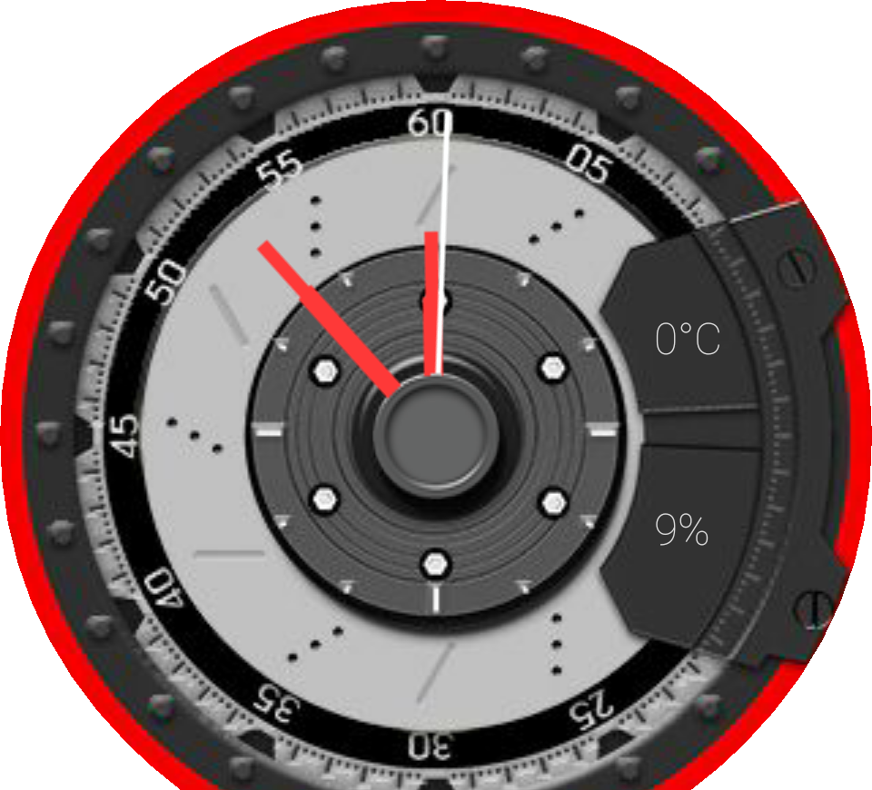 Download Amazing Red Watch Face Preview PNG Image with No Background -  