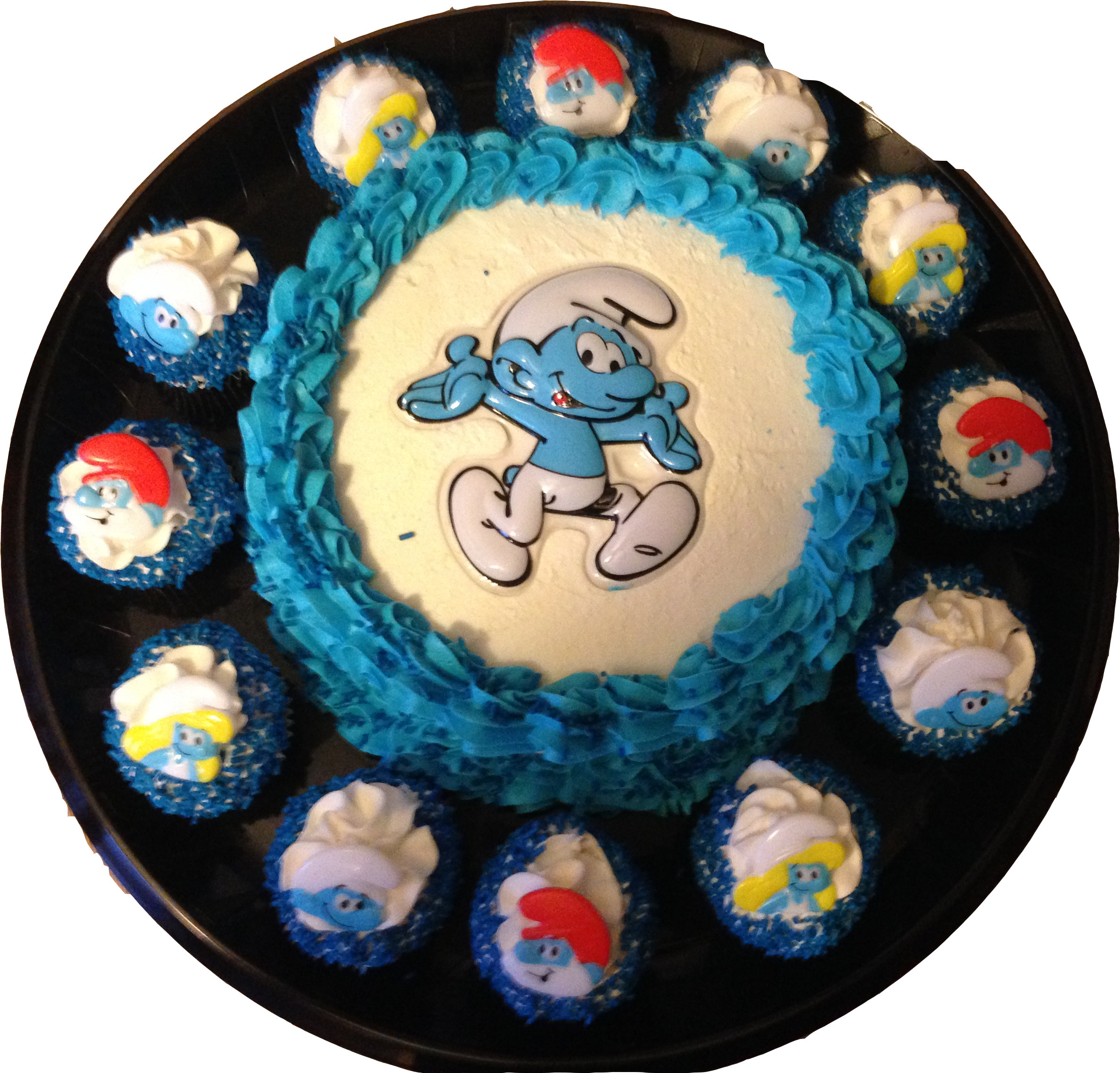 Smurf Platter - Smurfs (2374x2275), Png Download