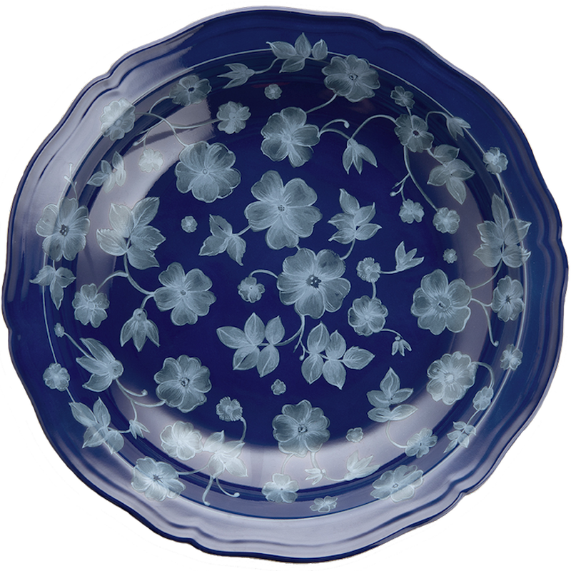 Richard Ginori X Cabana Floral Round Platter - Delphinium (800x800), Png Download