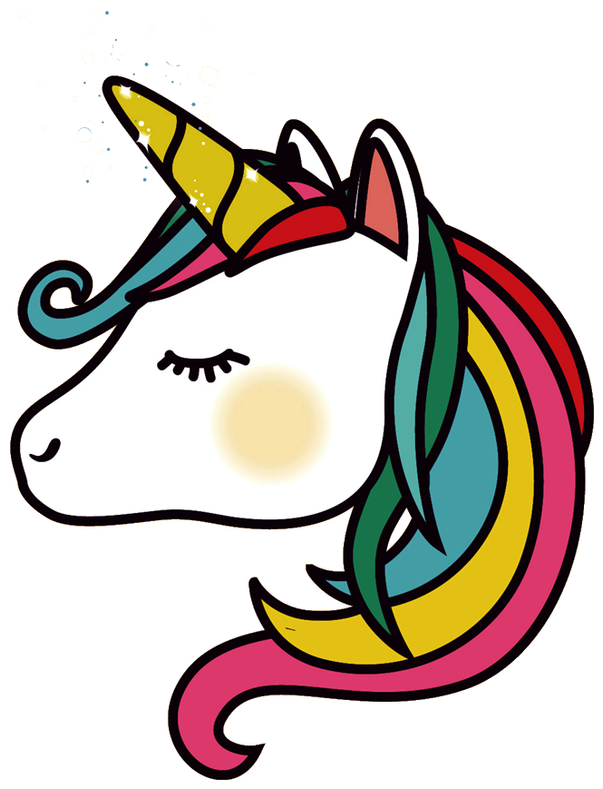 Unicornio Png - Картинки Единорогов Для Срисовки (962x962), Png Download