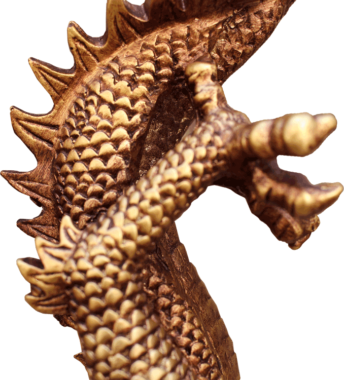 Chinese Dragon 40cm - Statue (678x750), Png Download