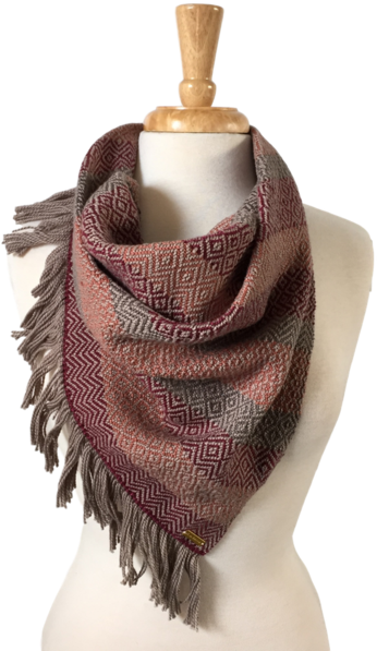 Oxblood, Peach And Charcoal Bandana Scarf K - Scarf (600x600), Png Download