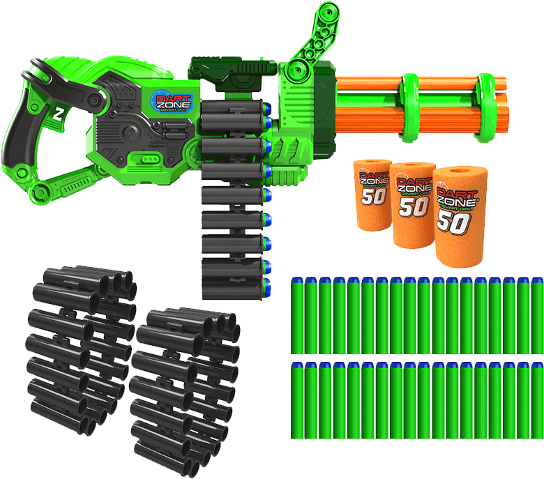 The Dart Zone® Super Commando Gatling Blaster - Dart Zone Super Commando Gatling Blaster (900x900), Png Download