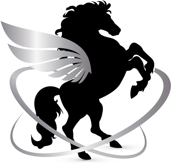 Horse Logo Online Logo Maker Free Winged Horse Logo - Ombre Cheval Qui Se Cabre (601x583), Png Download