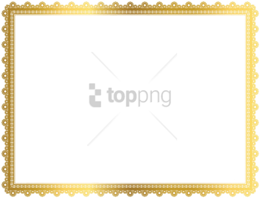 Free Png Border Golden Frame Png Image With Transparent - Frame Border Golden Png (850x648), Png Download