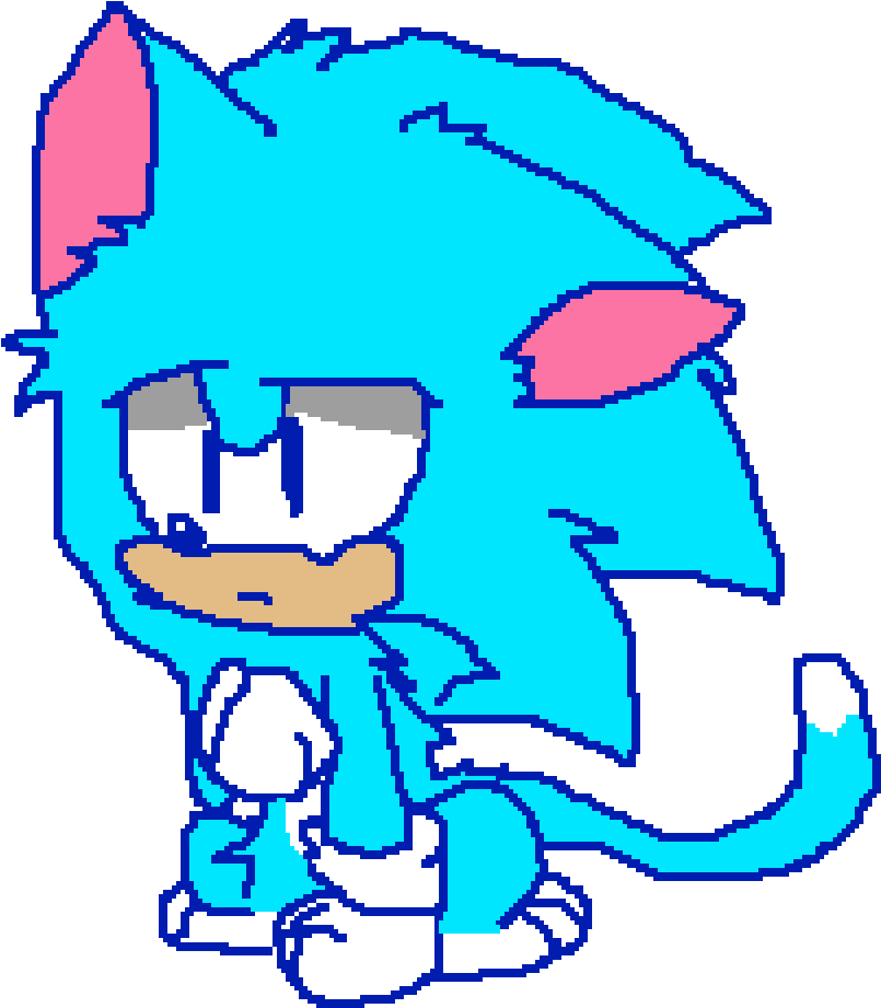 Cat Sonic - Cartoon (836x964), Png Download