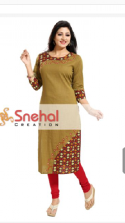 Sale Cotton Kurti Cotton Kurti - Silk (500x717), Png Download