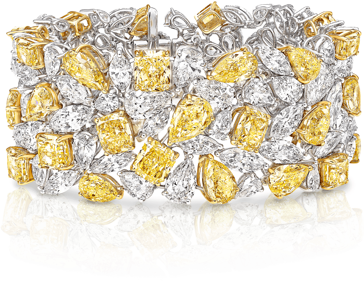 Graff Yellow Diamond High Jewellery A Yellow And White - Graff Yellow Diamond Bracelet (2000x2000), Png Download