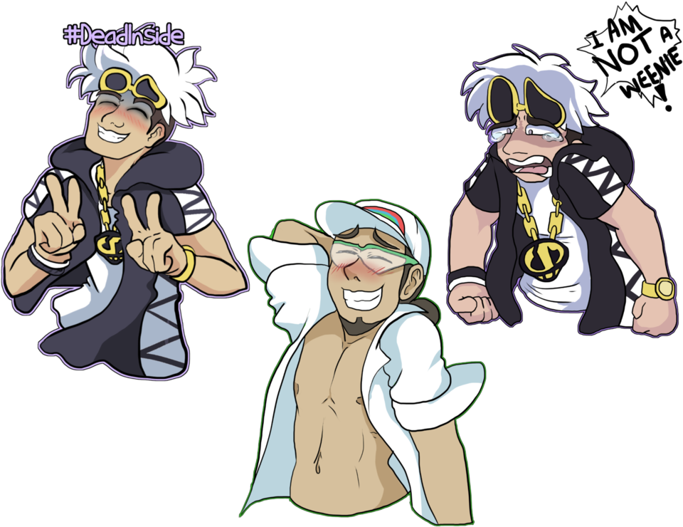 Guzma Kukui Expression Meme Kindsofyes On Deviant Guzma - Cartoon (1000x800), Png Download