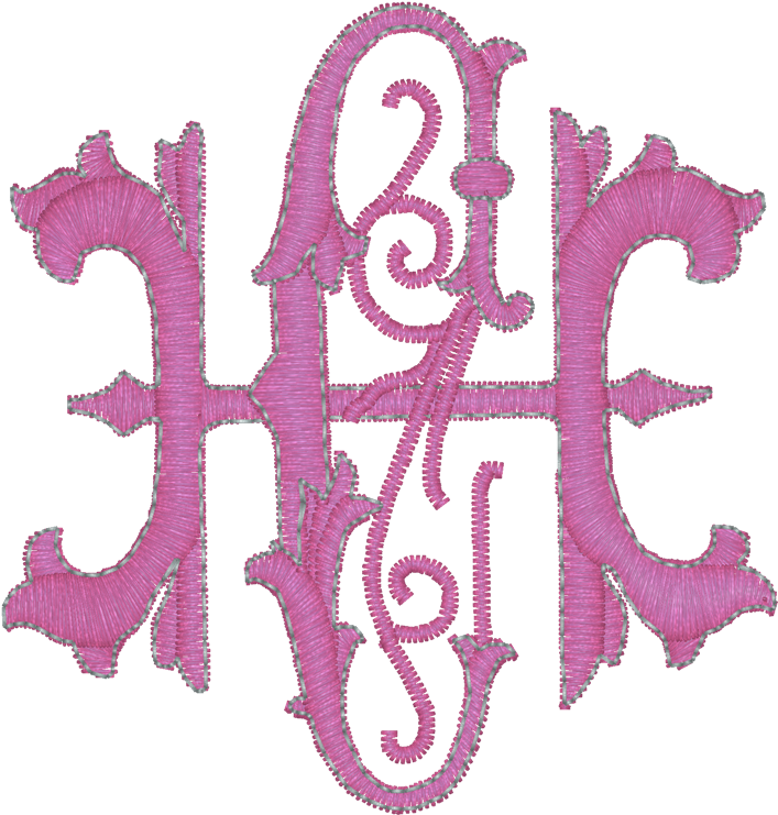 Baroque Intertwined - Cross-stitch (752x790), Png Download