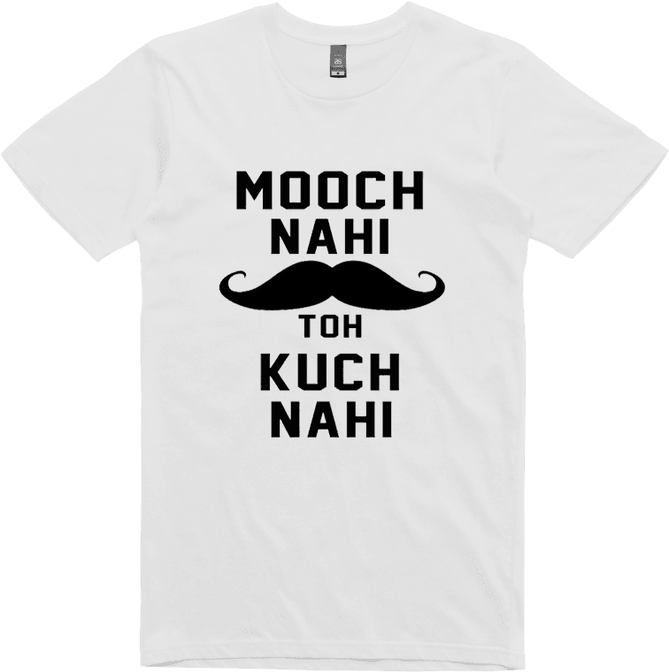 Mooch Nhi To Kuch Nhi Printed T-shirt White Colour - Nicky Murphy Missing Link (1024x1024), Png Download