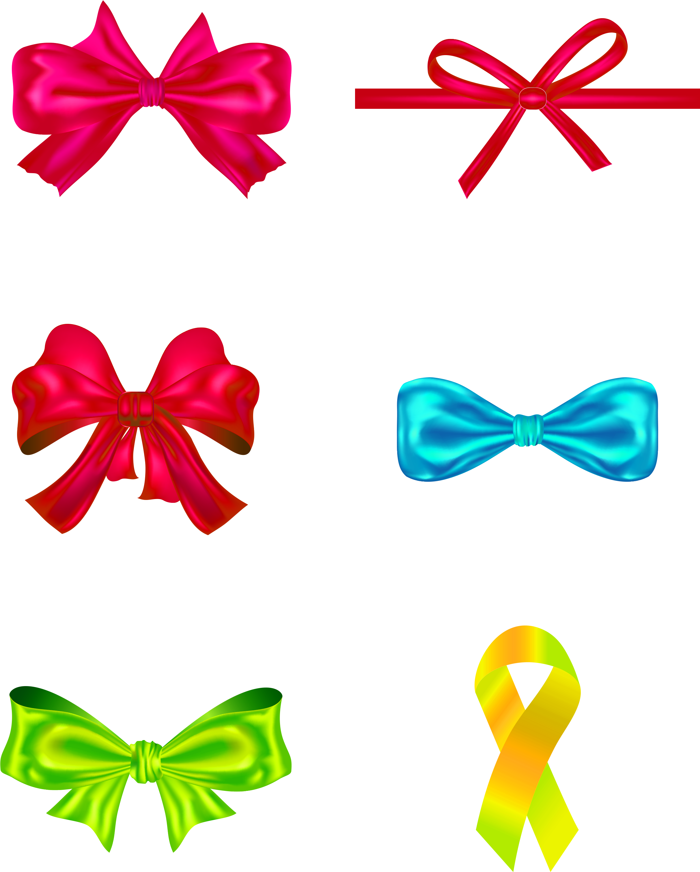Ribbon Bow Color Decoration Png And Psd (3072x4107), Png Download