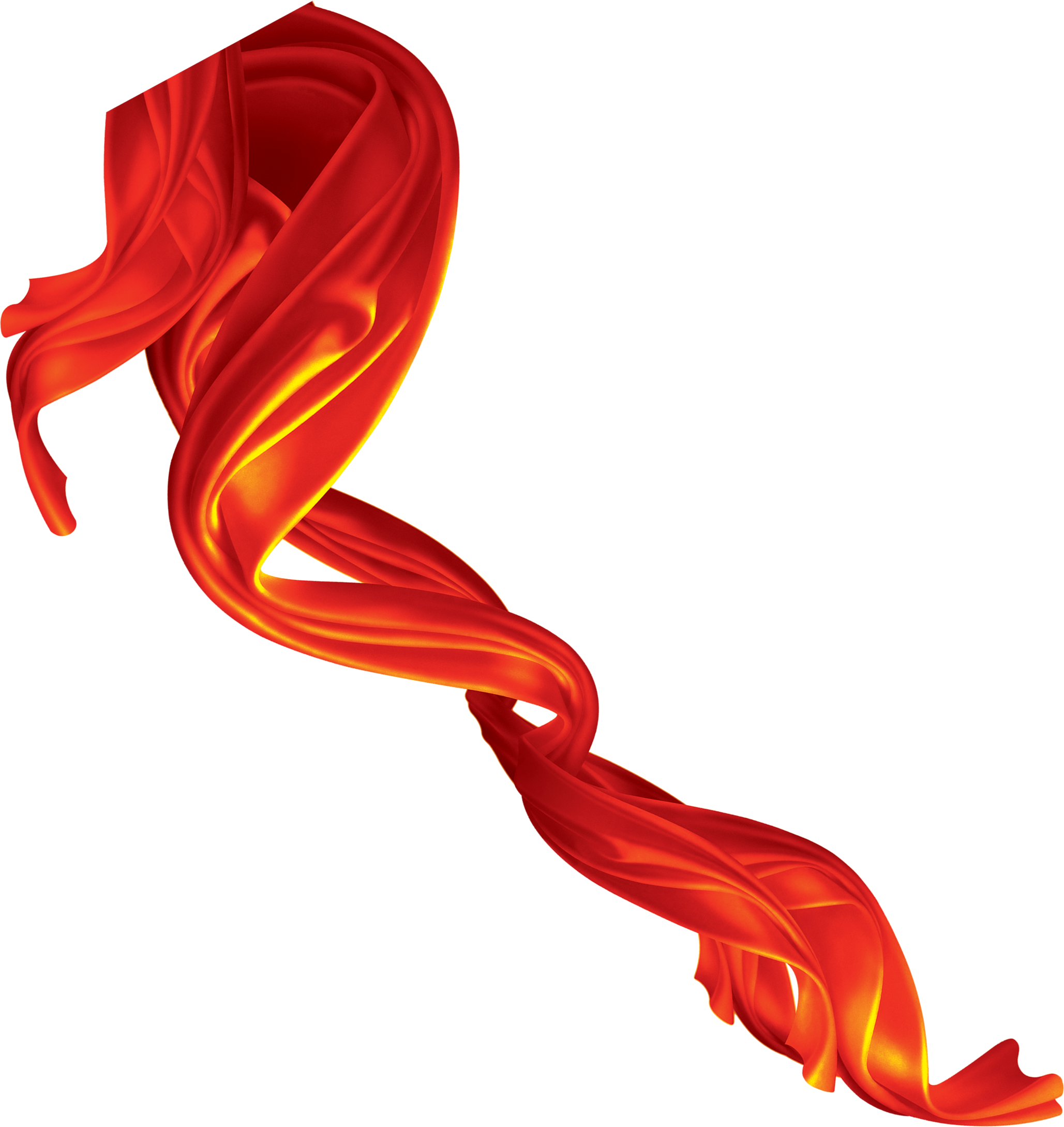 Red Silk Ribbon - Flowing Red Silk (2057x2178), Png Download